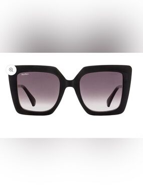 Classic Black Oversized Square Sunglasses - Gradient Smoke Lenses